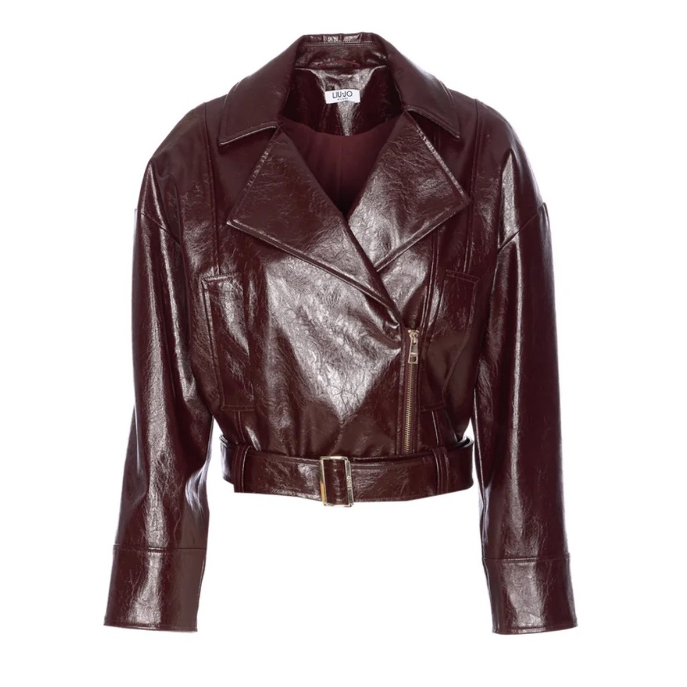 Women's Burgundy Leather Jacket